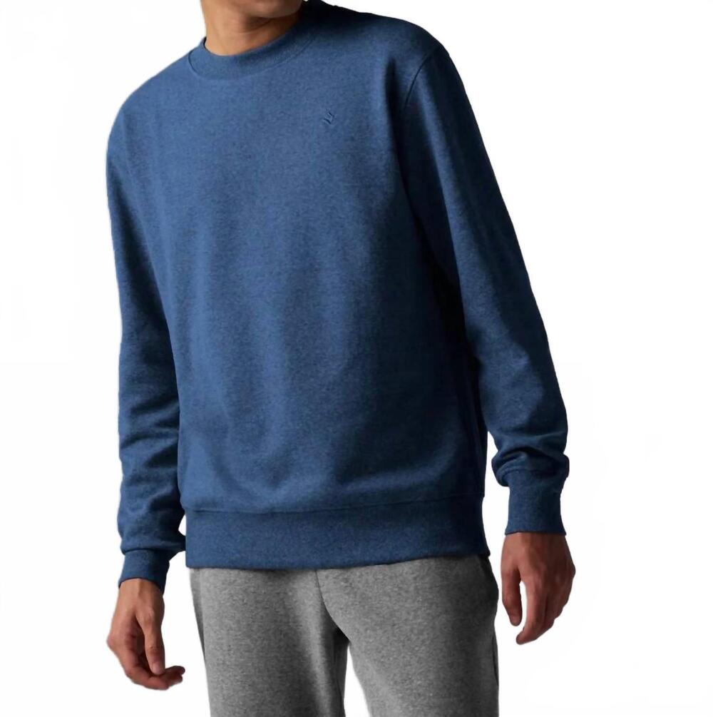 NEW RABBIT go-to long sleeve crewneck pull over sweater in dress blues